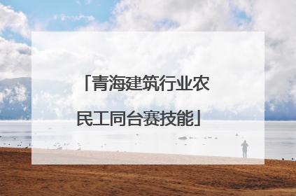 青海建筑行业农民工同台赛技能