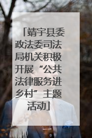 靖宇县委政法委司法局机关积极开展“公共法律服务进乡村”主题活动