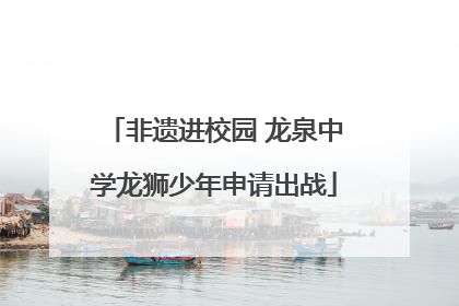 非遗进校园 龙泉中学龙狮少年申请出战