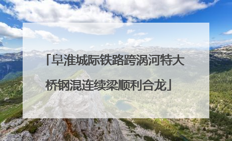 阜淮城际铁路跨涡河特大桥钢混连续梁顺利合龙