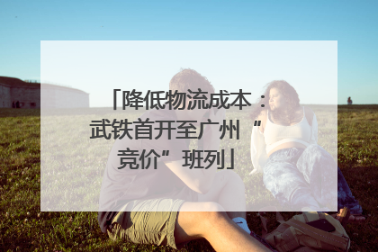 降低物流成本：武铁首开至广州“竞价”班列