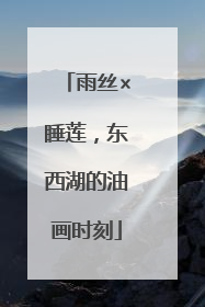 雨丝×睡莲，东西湖的油画时刻