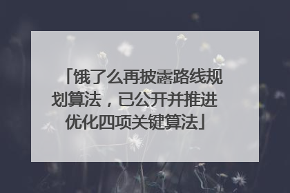饿了么再披露路线规划算法，已公开并推进优化四项关键算法