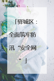 驿城区：全面筑牢防汛“安全网”