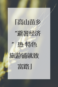 高山苗乡“避暑经济”热 特色旅游铺就致富路