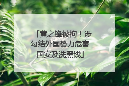 黄之锋被拘！涉勾结外国势力危害国安及洗黑钱