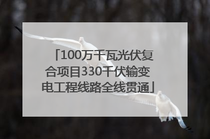 100万千瓦光伏复合项目330千伏输变电工程线路全线贯通