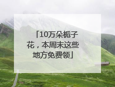 10万朵栀子花，本周末这些地方免费领