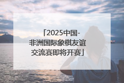 2025中国-非洲国际象棋友谊交流赛即将开赛