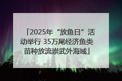 2025年“放鱼日”活动举行 35万尾经济鱼类苗种放流崇武外海域