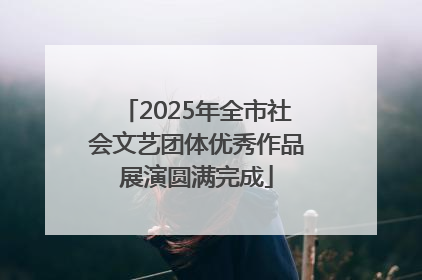 2025年全市社会文艺团体优秀作品展演圆满完成