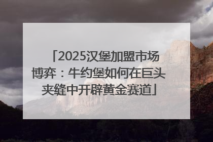 2025汉堡加盟市场博弈：牛约堡如何在巨头夹缝中开辟黄金赛道