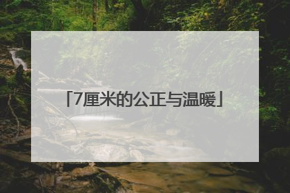 7厘米的公正与温暖