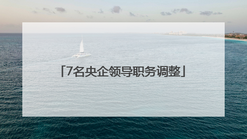 7名央企领导职务调整