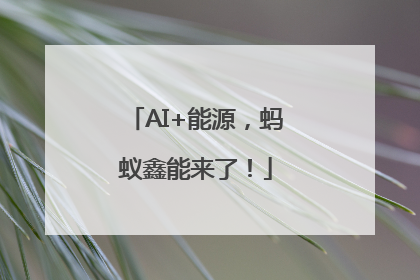 AI+能源，蚂蚁鑫能来了！