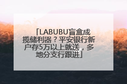 LABUBU盲盒成揽储利器？平安银行新户存5万以上就送，多地分支行跟进